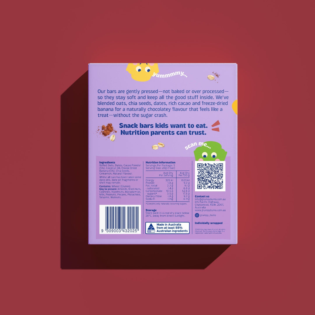 Cacao & Banana Pressed Oat Bars