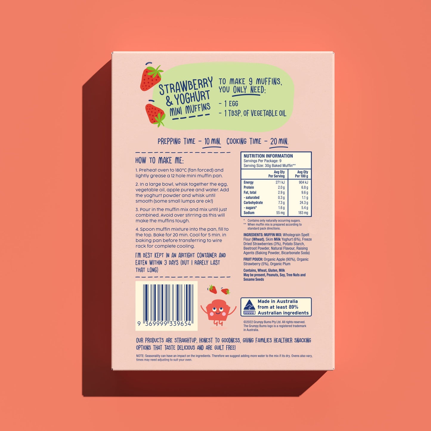 Strawberry & Yoghurt Mini Muffin Mix